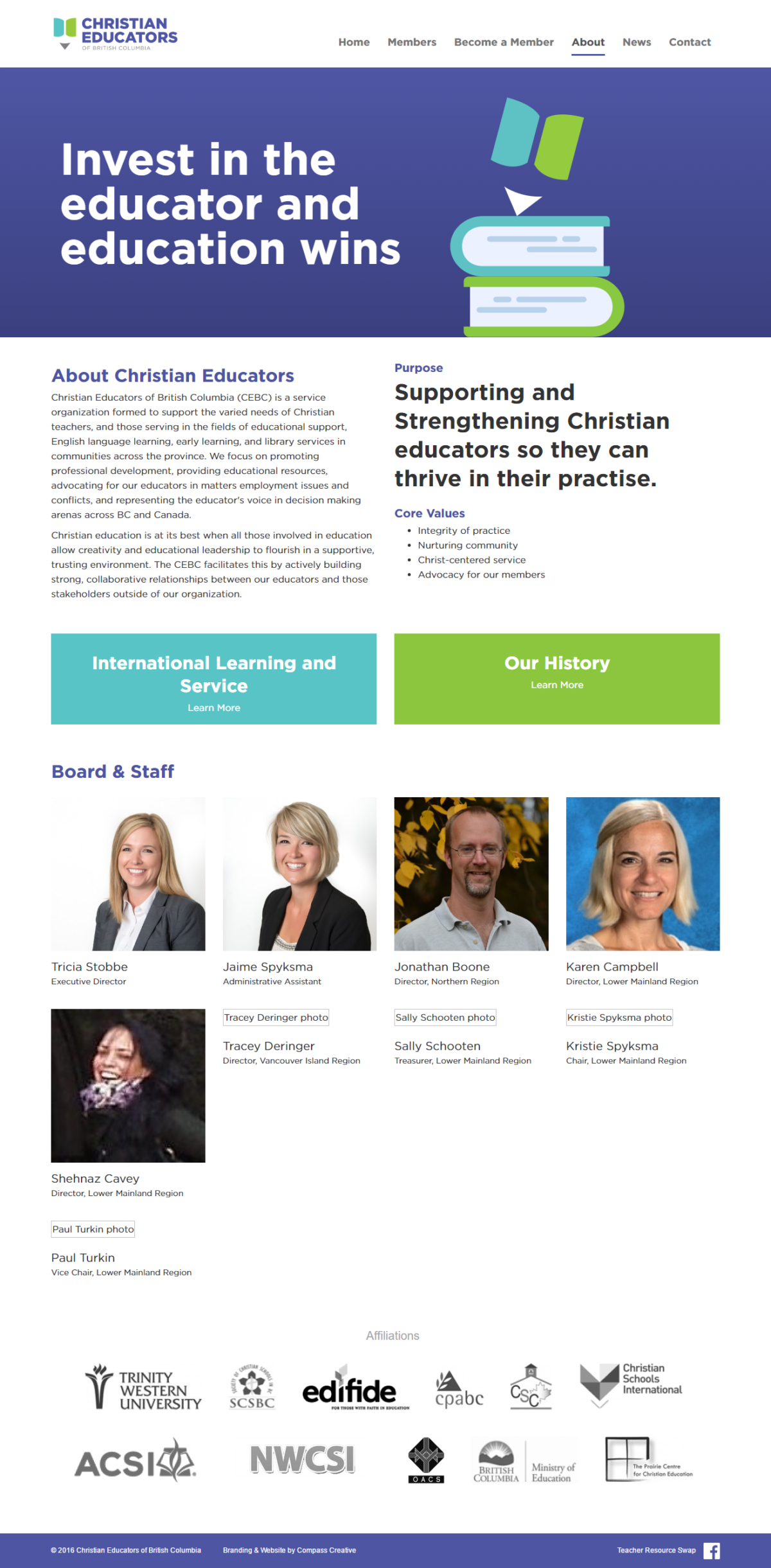 screenshot of About Page