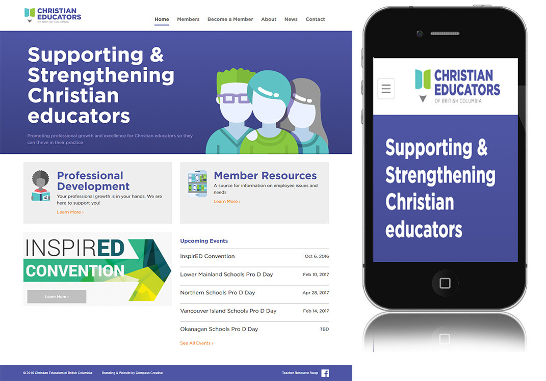 screenshot of Homepage and Mobile View