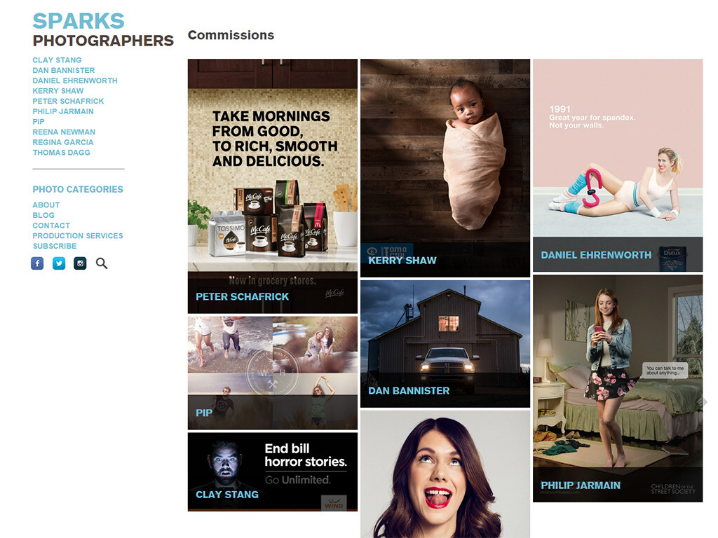 screenshot of Photo Categories View