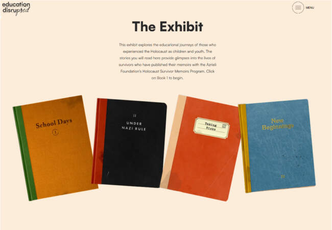 screenshot of Education Disrupted website