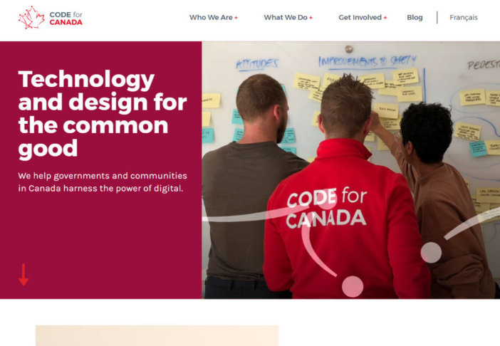 screenshot of Code for Canada website