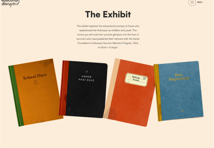 screenshot of Education Disrupted website