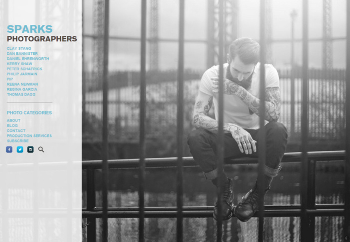 screenshot of Sparks Photographers website